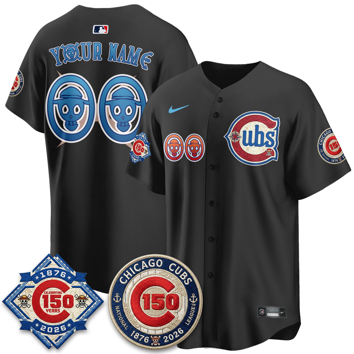CHC x Japanese Cartoon Limited Custom Jersey - Stitched by Chicago Cubs