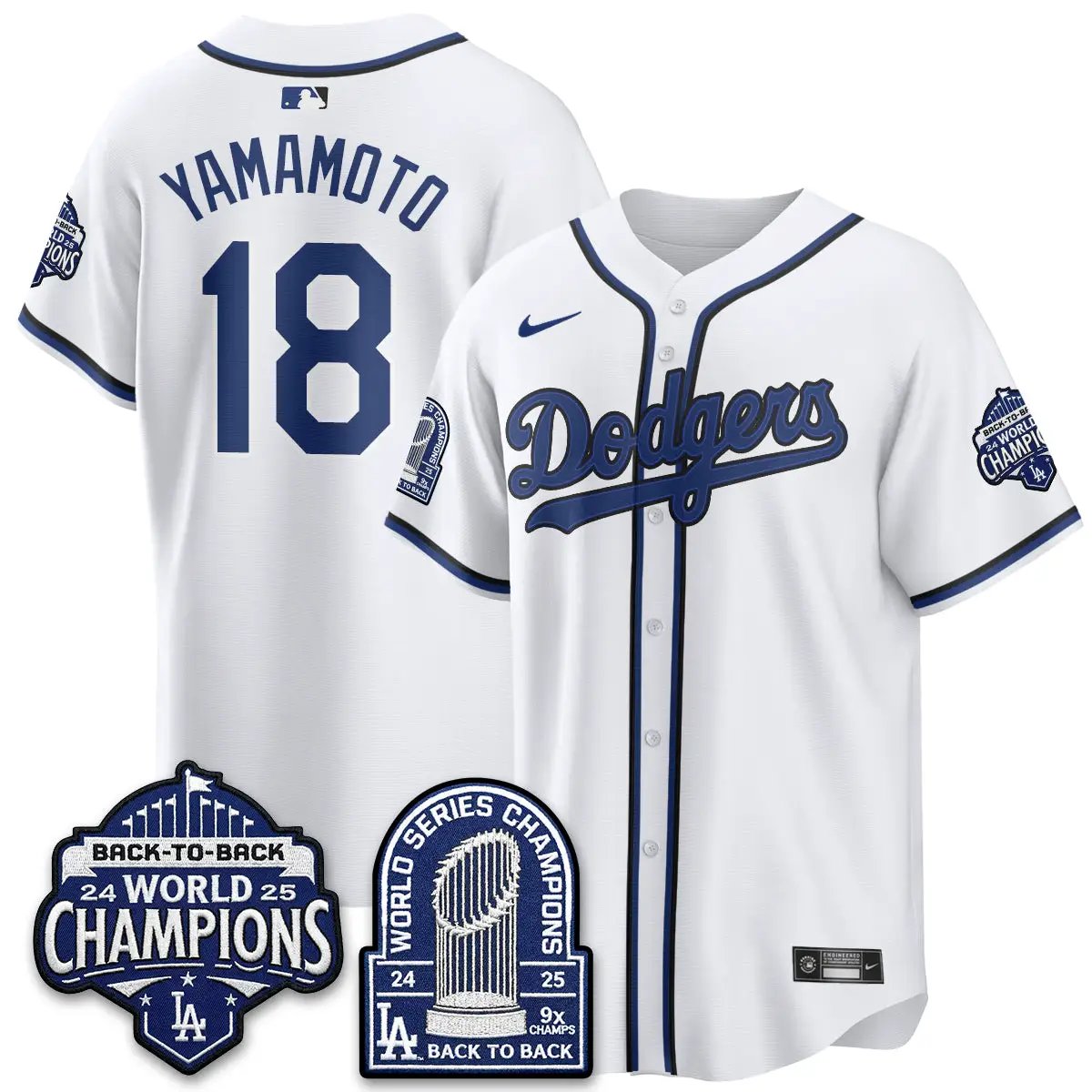 LAD 2026 Black Out Style Vapor Limited Jersey - B2B Champs - All Stitched by Los Angeles Dodgers