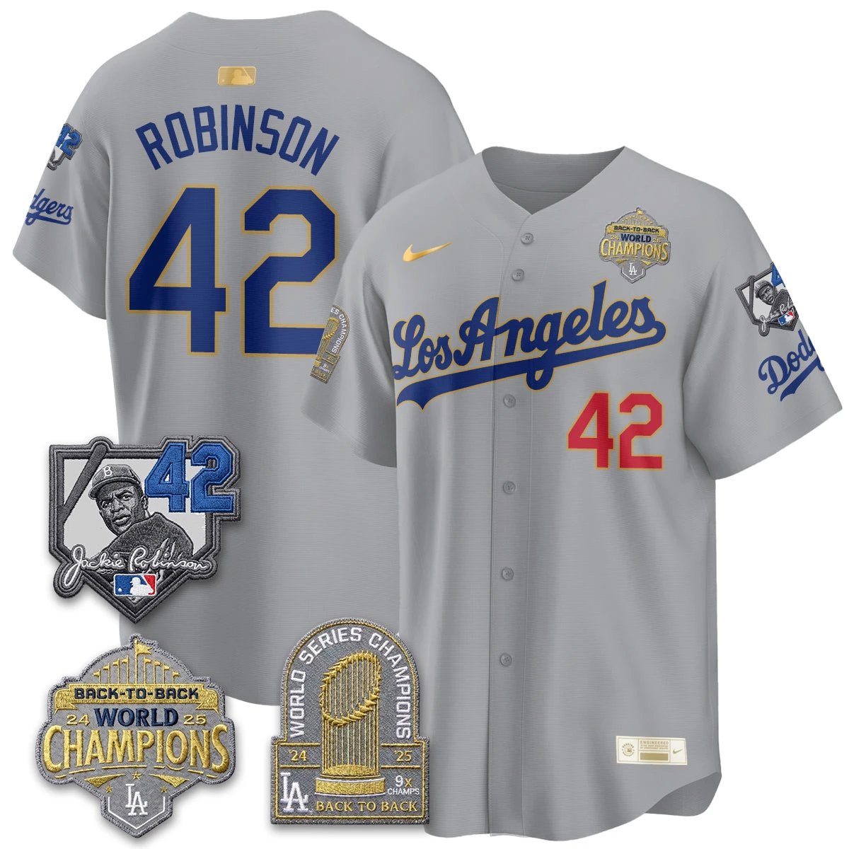 Los Angeles Dodgers 2026 New Era Gold Collection Vapor Limited Jersey - B2B Champs - All Stitched by Los Angeles Dodgers