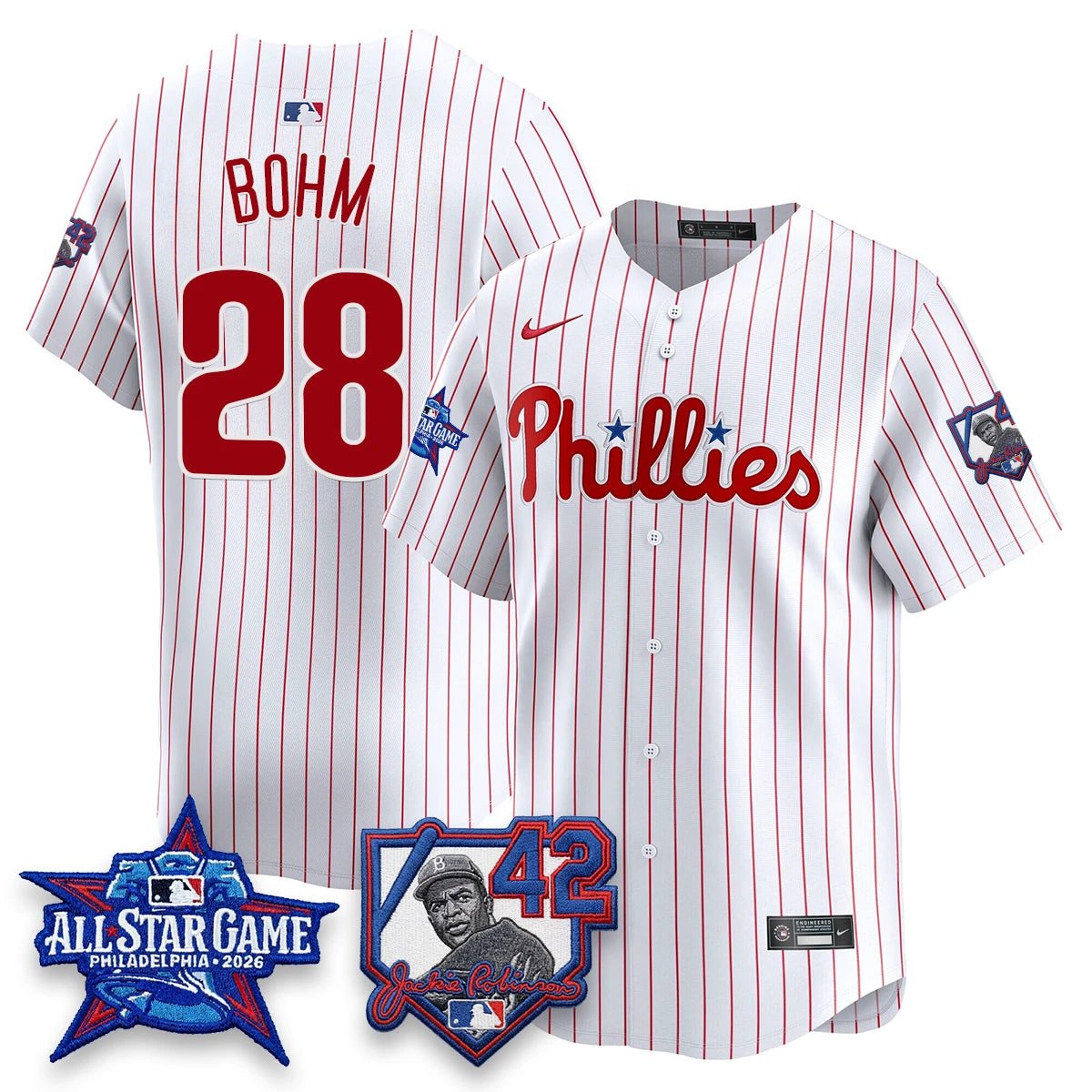Philadelphia Phillies 2026 Jackie Robinson New Era - All Star Game Vapor Limited Jersey - All Stitched by Philadelphia Phillies
