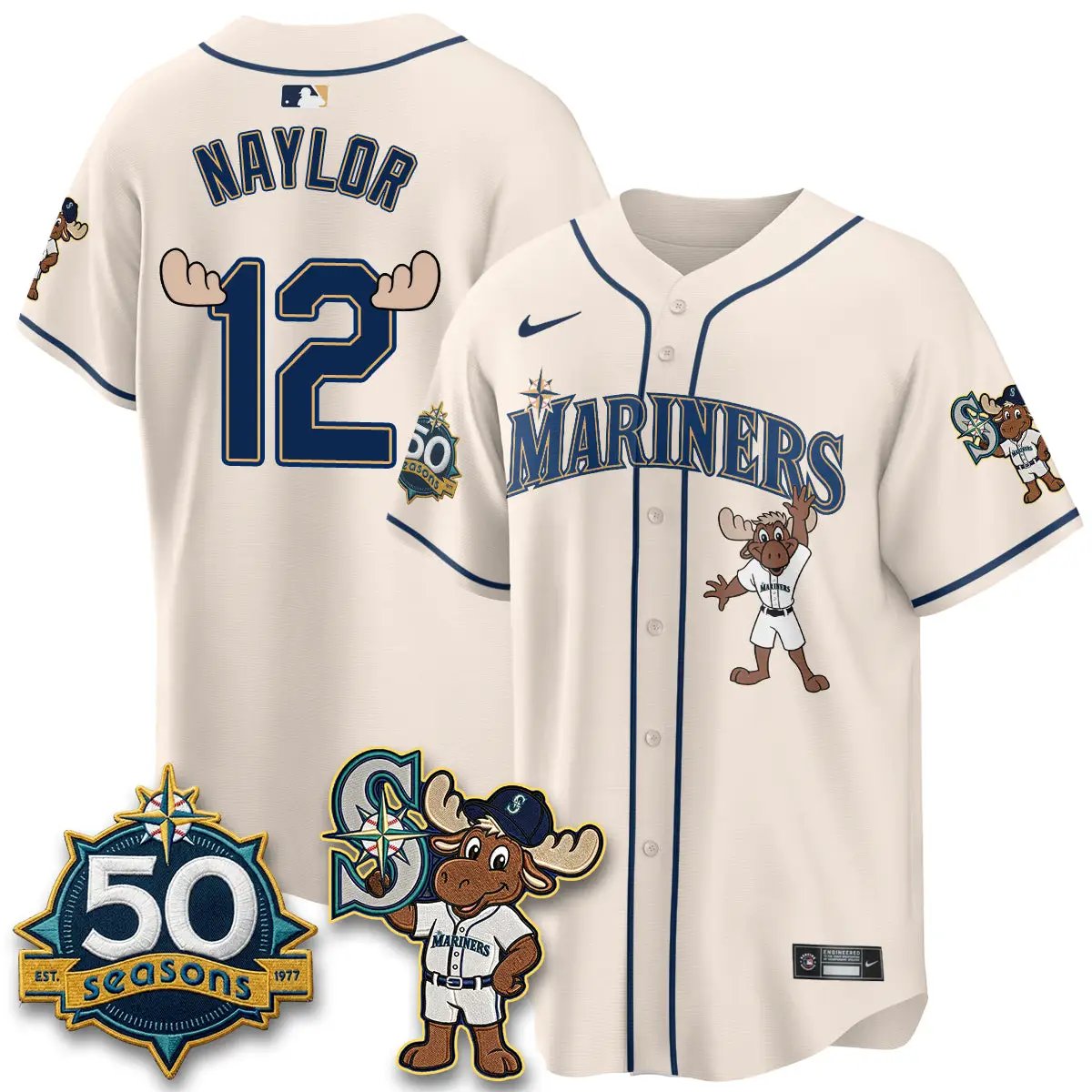 SEA Mascot Jersey - All Stitched by Seattle Mariners