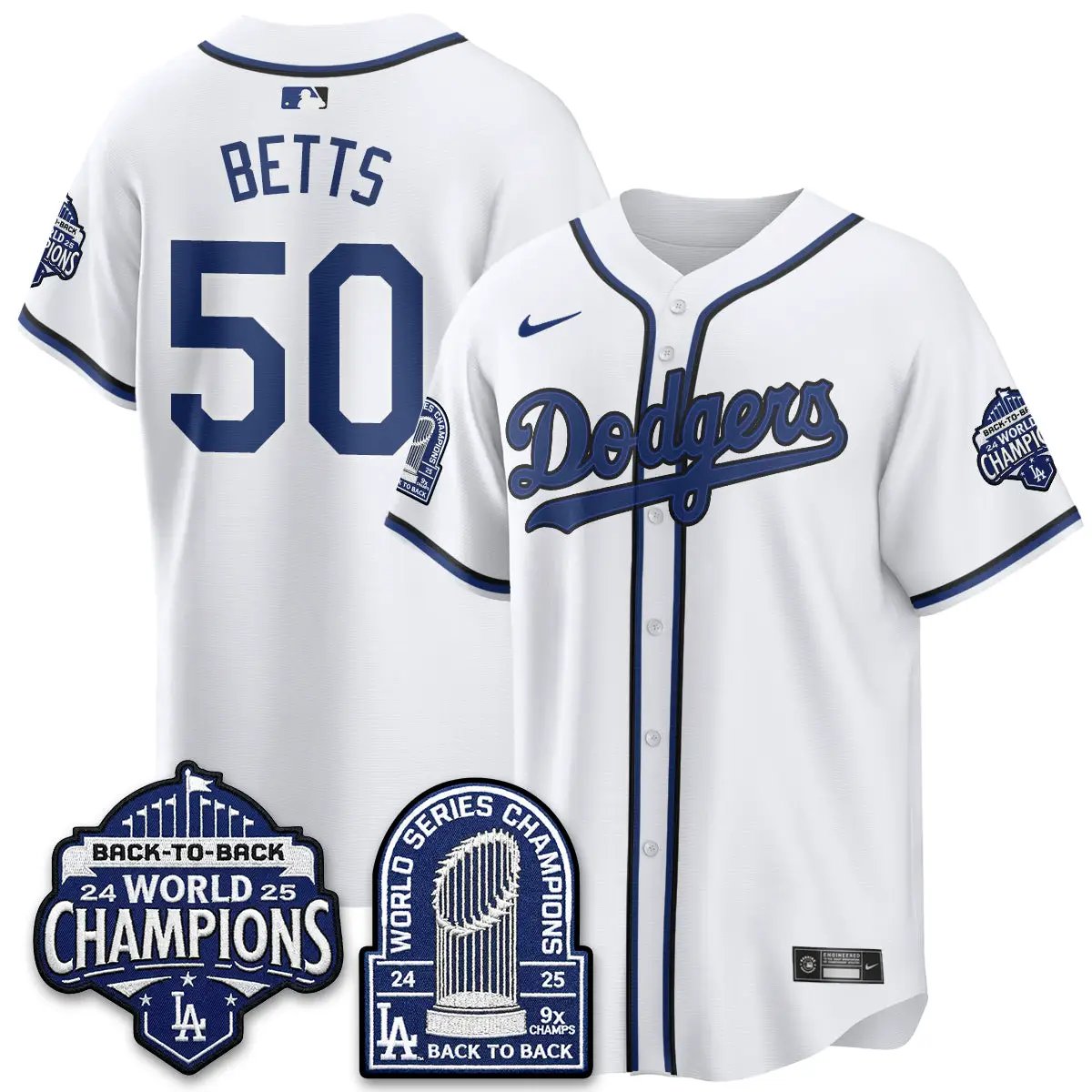 LAD 2026 Black Out Style Vapor Limited Jersey - B2B Champs - All Stitched by Los Angeles Dodgers