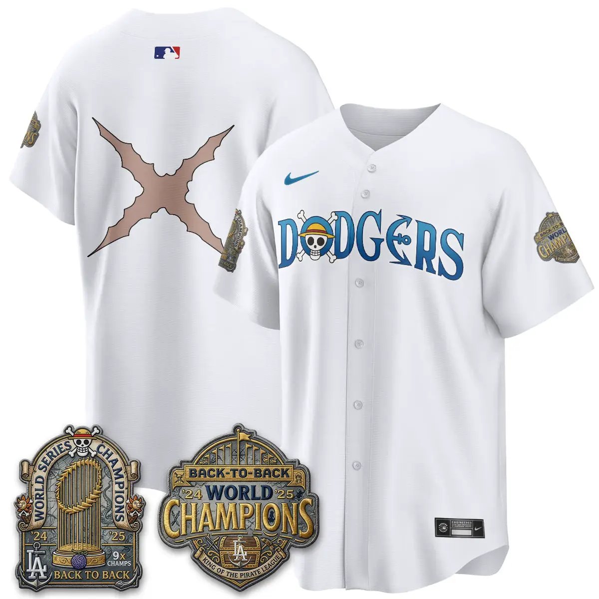 LAD Japanese Cartoon Vapor Limited Jersey - Stitched by Los Angeles Dodgers