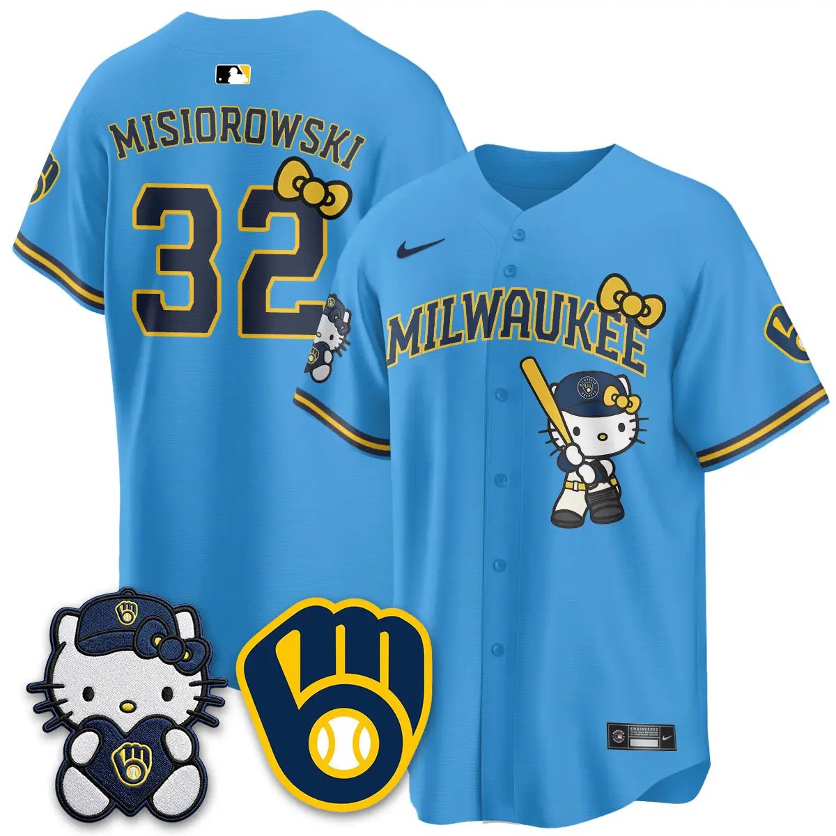 Milwaukee Brewers Meow KT Night Vapor Limited Jersey - All Stitched by Milwaukee Brewers