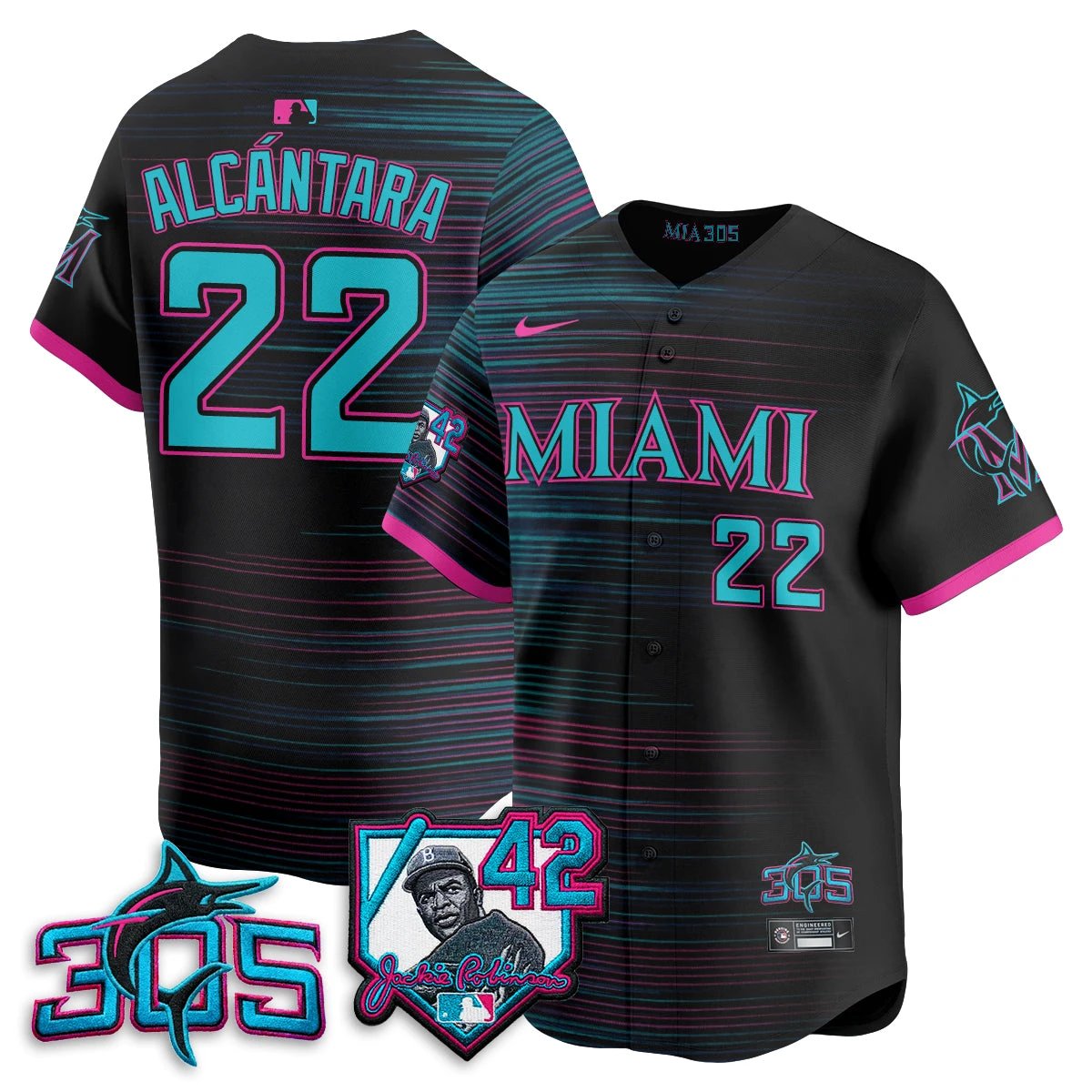 MIA 2026 Jackie Robinson New Era Vapor Limited Jersey - All Stitched by Miami Marlins