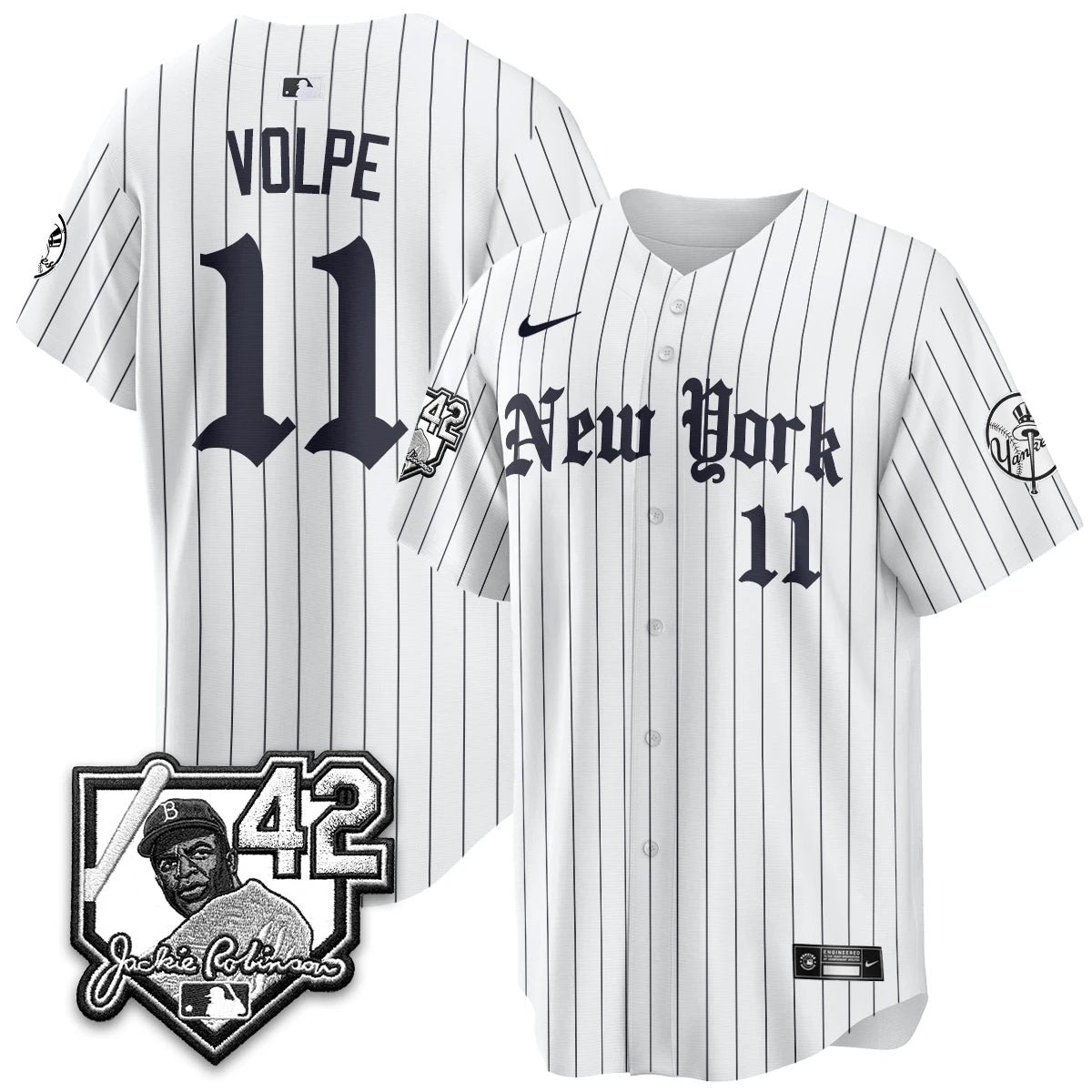 NYY 2026 Jackie Robinson Day Gothic Vapor Limited Jersey - All Stitched by New York Yankees