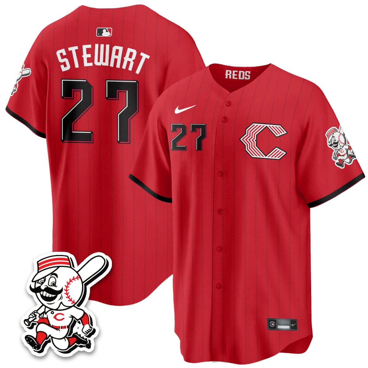 Cincinnati Reds 2026 City Connect Limited Vapor Jersey - All Stitched by Cincinnati Reds