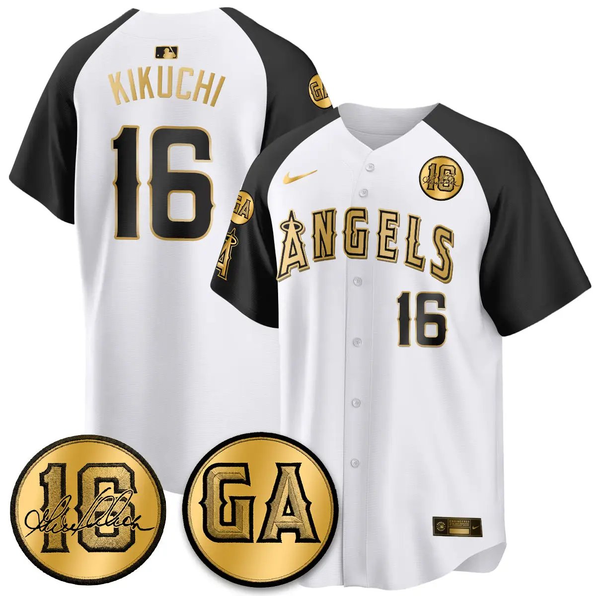 LAA Garret Anderson Tribute Patch Vapor Jersey - All Stitched V2 by Los Angeles Angels