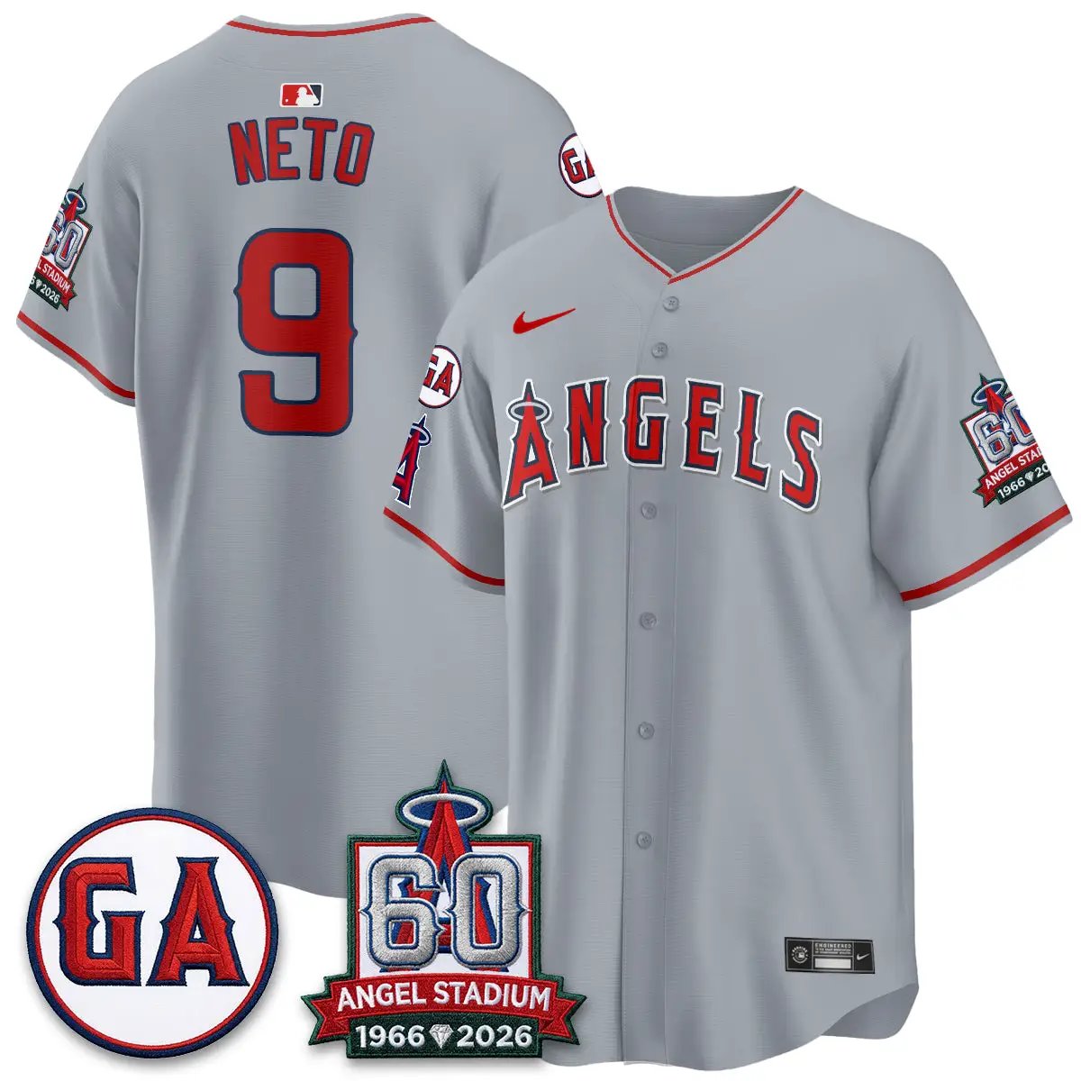 LAA 60th Anniversary Vapor Jersey - All Stitched V3 by Los Angeles Angels
