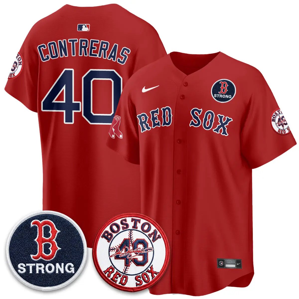 BOS Tim Wakefield Memorial Patch Vaper Premier Limited Jersey - All Stitched V2 by Boston Red Sox