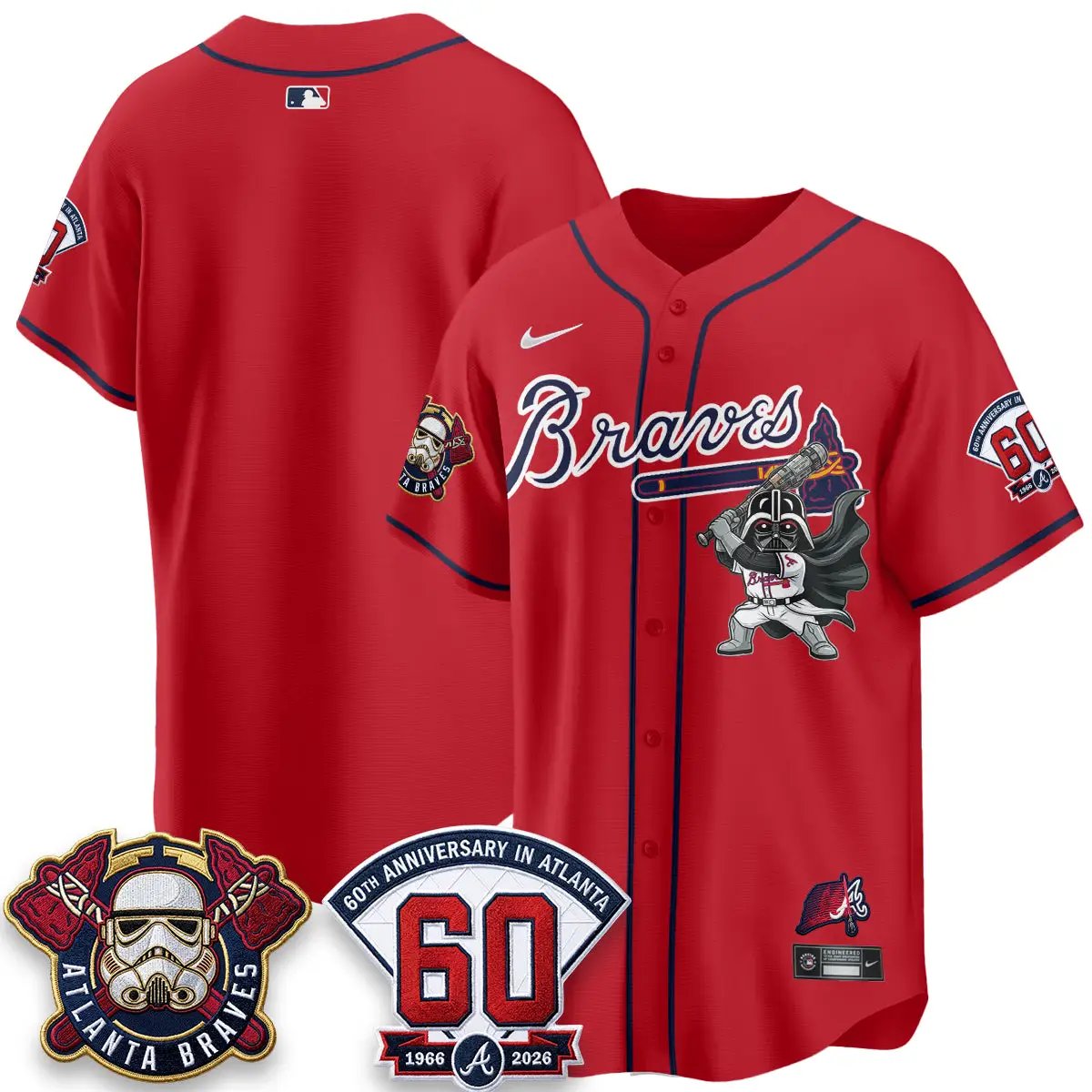 Atlanta Braves x SW Vapor Limited Jersey - Stitched by Atlanta Braves