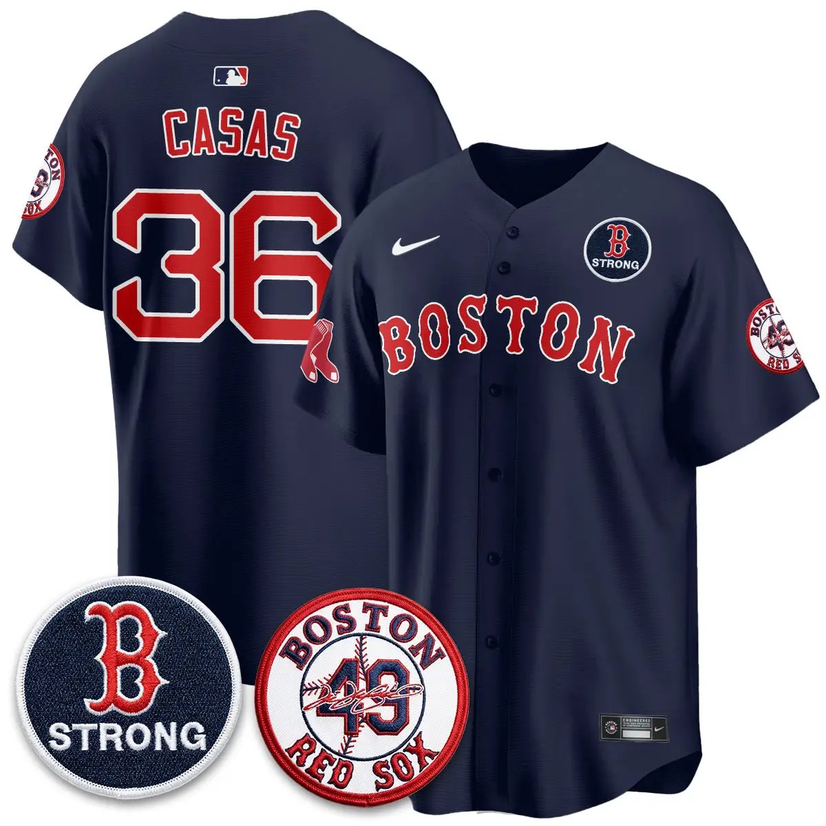 BOS Tim Wakefield Memorial Patch Vaper Premier Limited Jersey - All Stitched V2 by Boston Red Sox