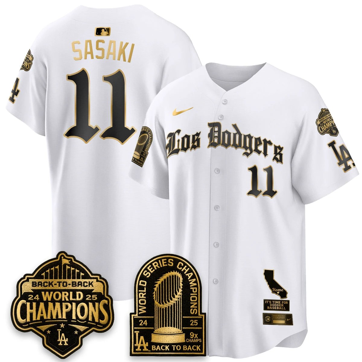 Los Angeles Dodgers World Series Champions Vapor Premier Limited Gothic Edition Jersey - All Stitched by Los Angeles Dodgers