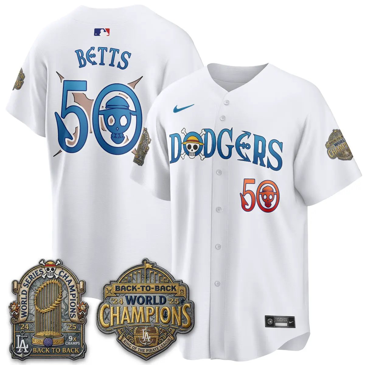 LAD Japanese Cartoon Vapor Limited Jersey - Stitched by Los Angeles Dodgers