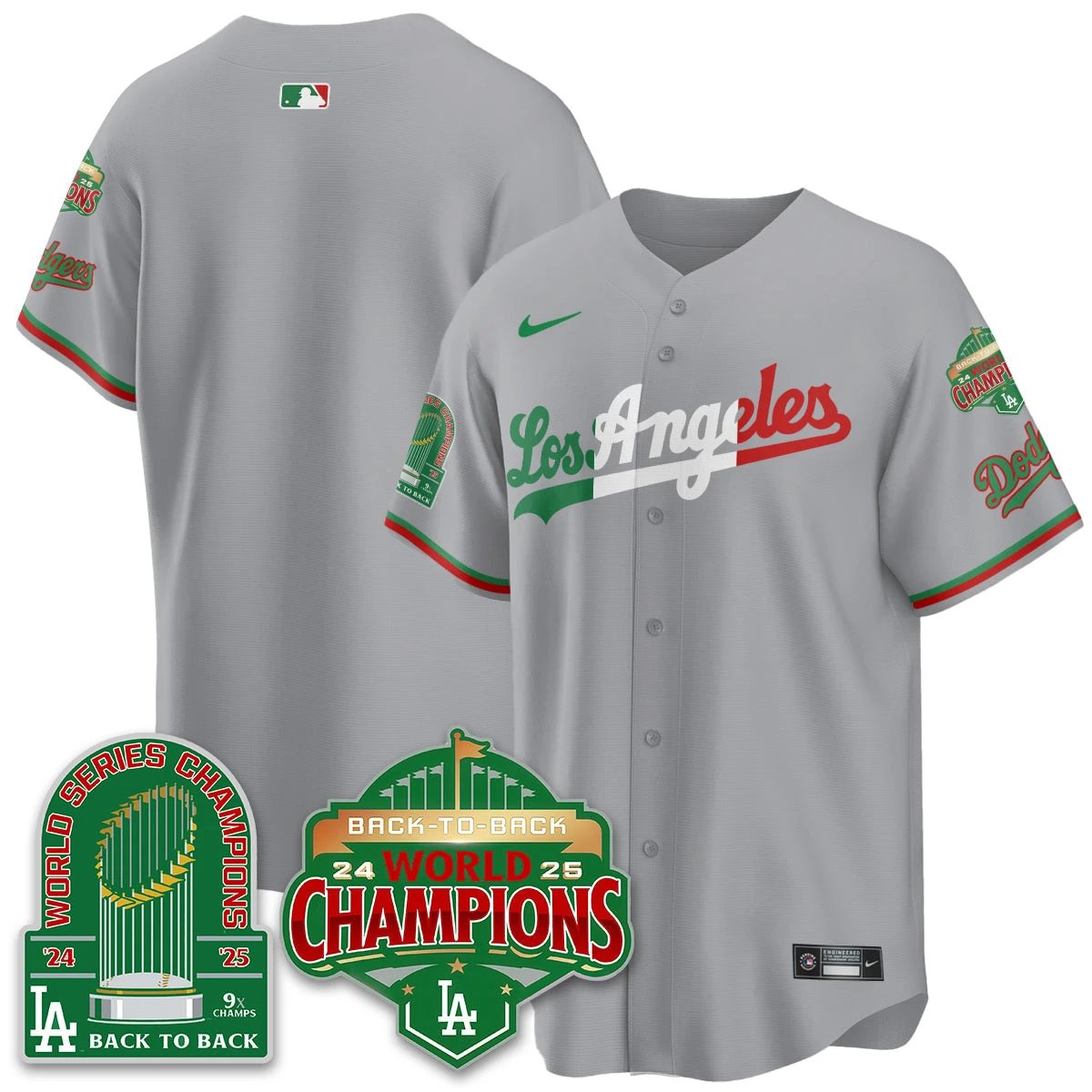 LAD Mexico Vapor Limited Jersey - 9x & B2B Champs - All Stitched by Los Angeles Dodgers
