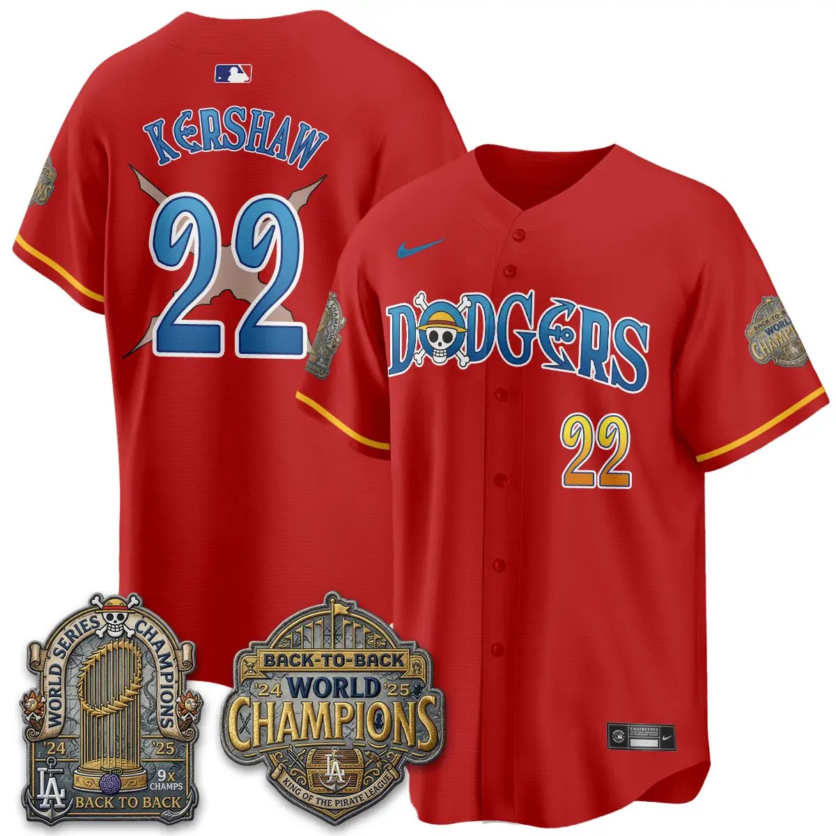 LAD Japanese Cartoon Vapor Limited Jersey - Stitched by Los Angeles Dodgers