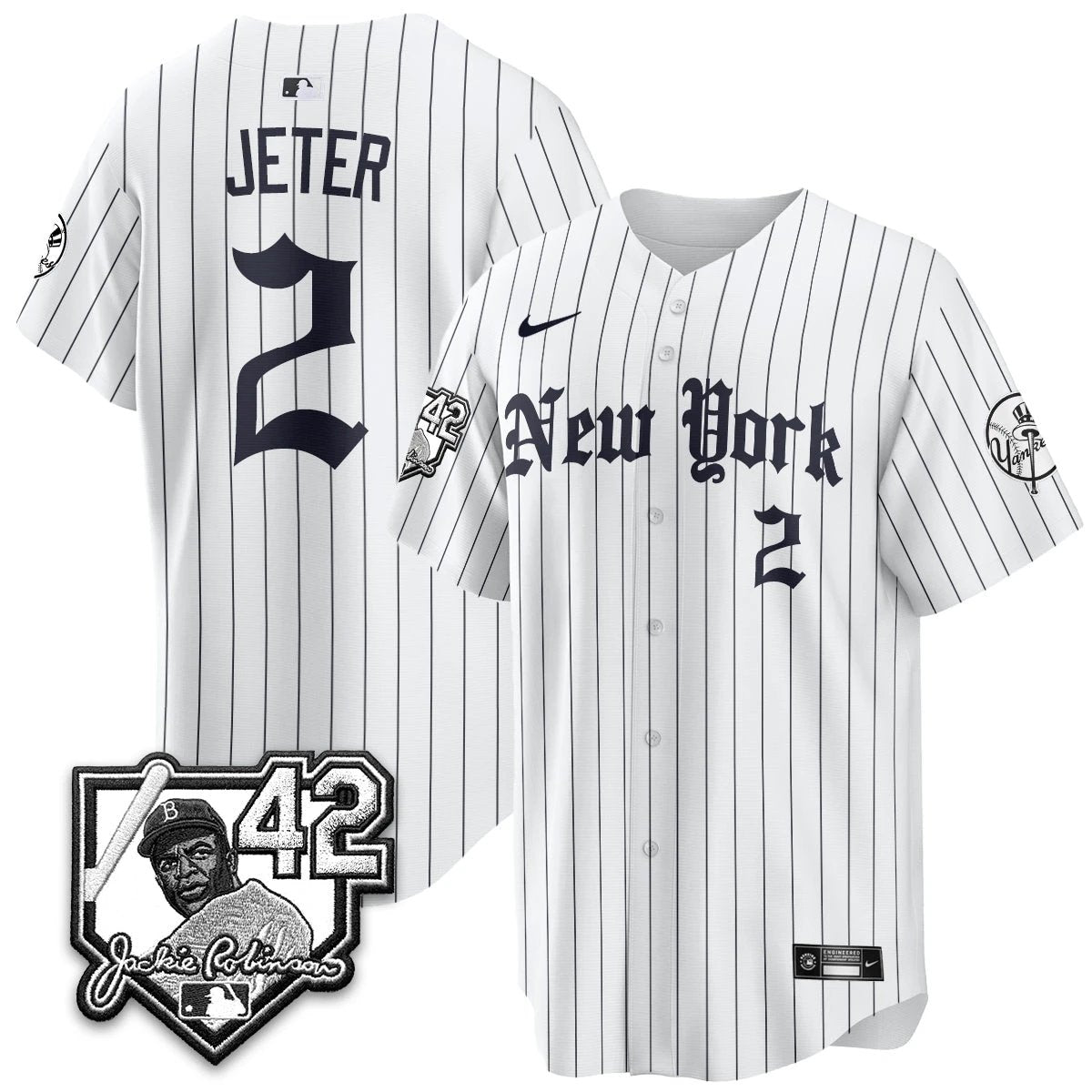 NYY 2026 Jackie Robinson Day Gothic Vapor Limited Jersey - All Stitched by New York Yankees