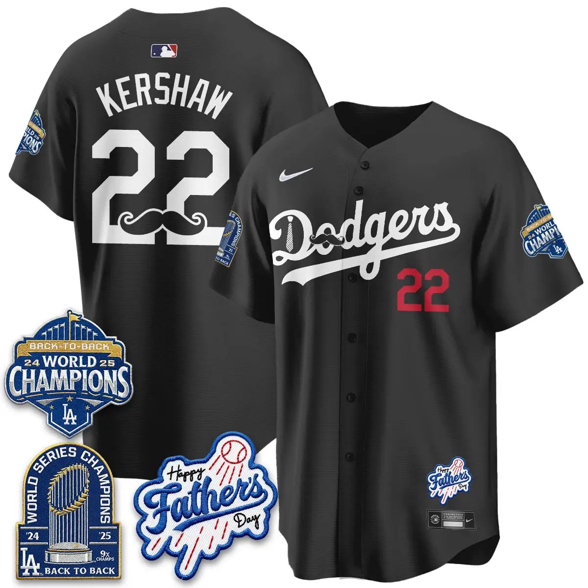 LAD Happy Father's Day 2026 Jersey - Stitched by Los Angeles Dodgers