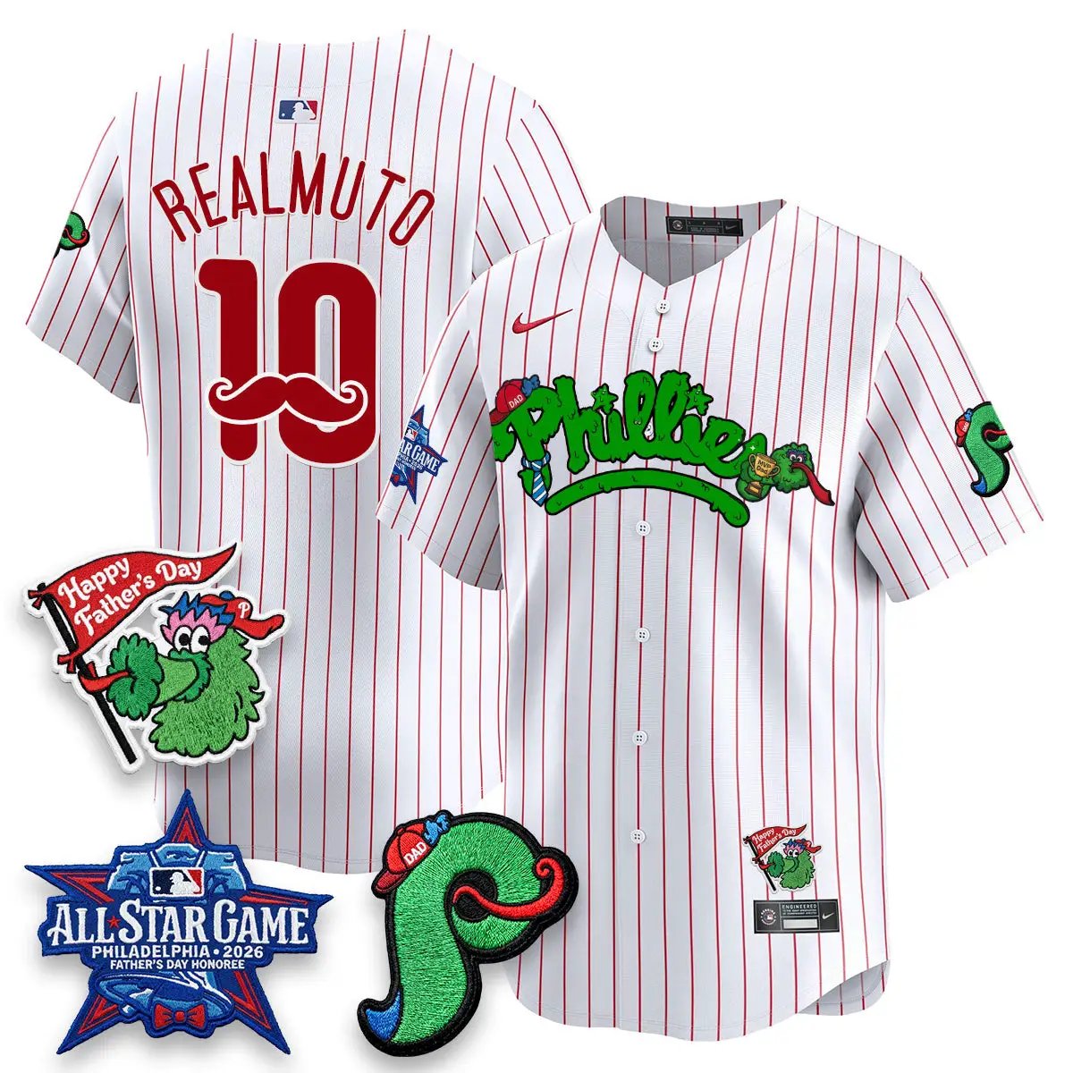 PHI Happy Father's Day Vapor Jersey - Stitched by Philadelphia Phillies