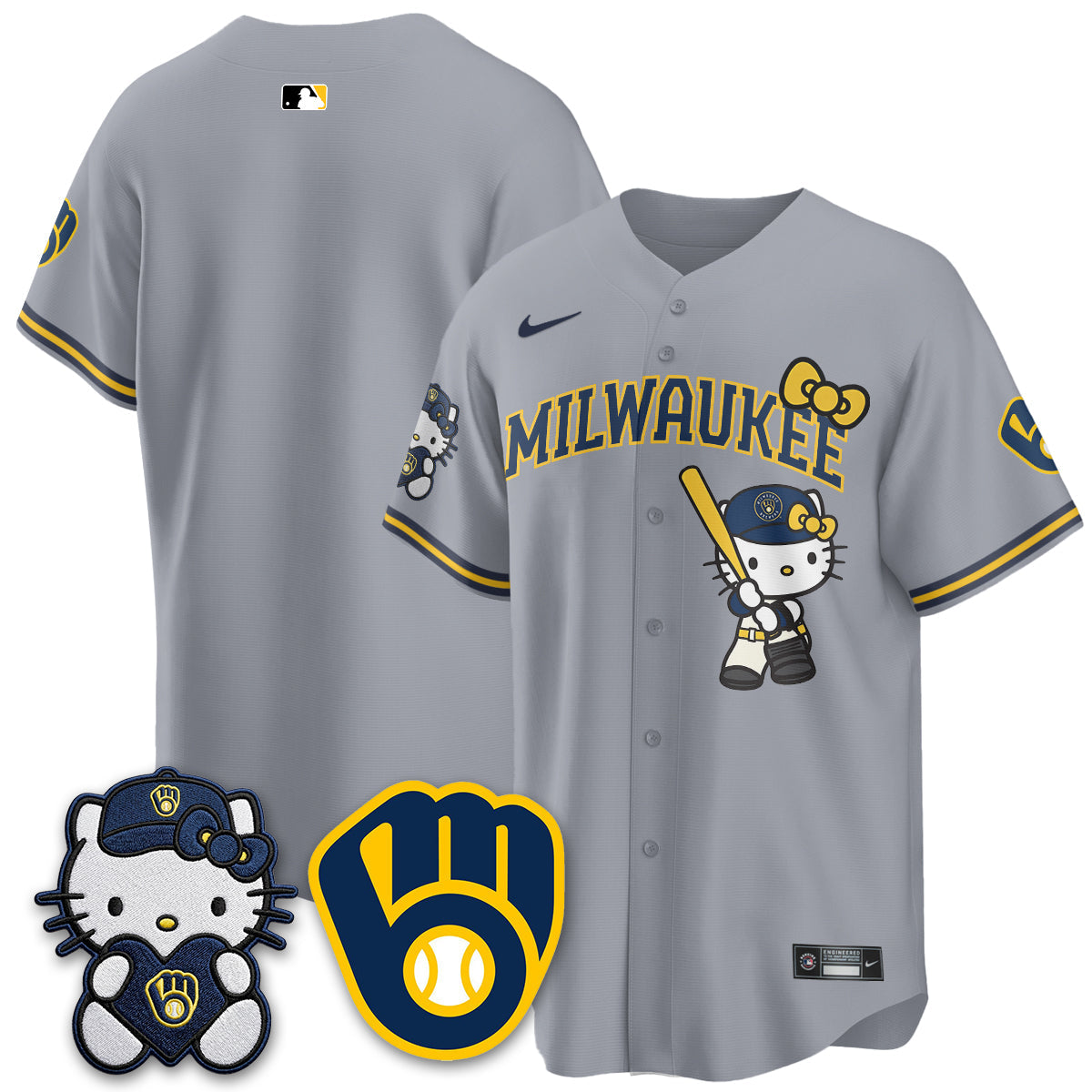 Milwaukee Brewers Meow KT Night Vapor Limited Jersey - All Stitched by Milwaukee Brewers