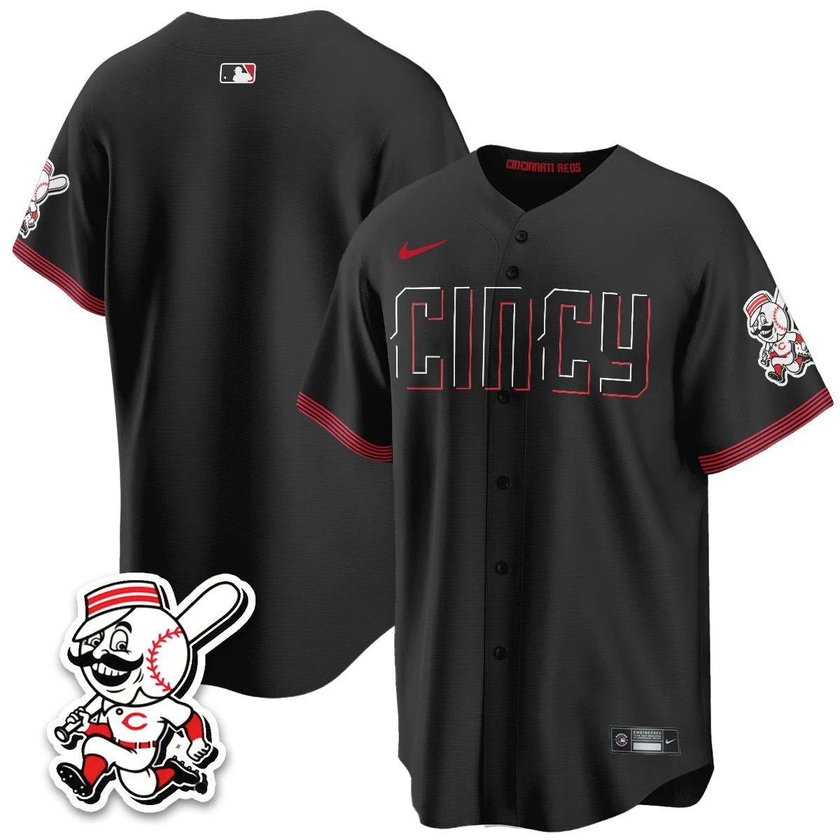 Cincinnati Reds 2026 City Connect Limited Vapor Jersey - All Stitched by Cincinnati Reds