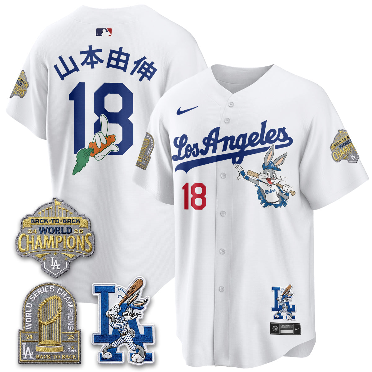 LAD Bunny Vapor Limited Jersey - All Stitched by Los Angeles Dodgers