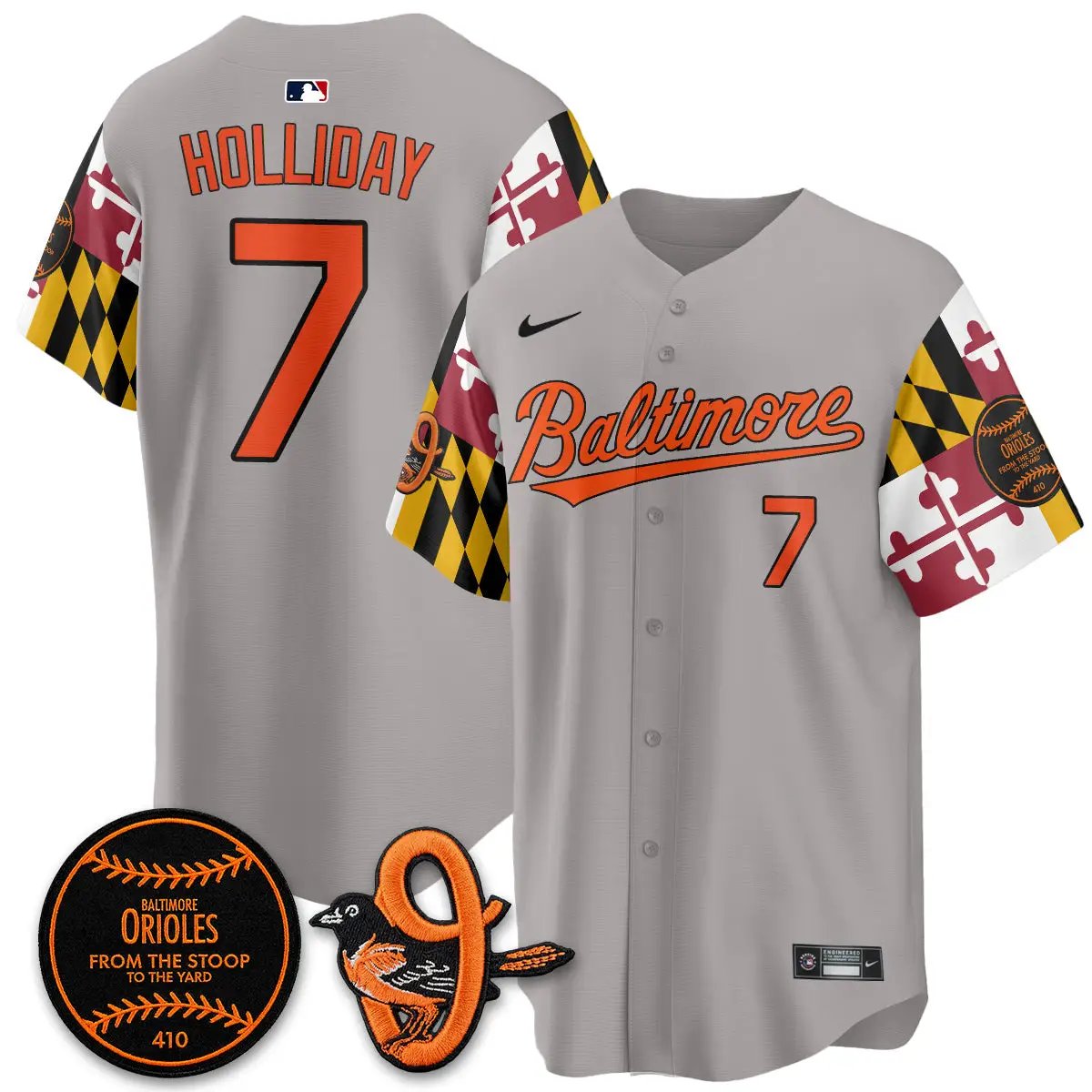 BAL 2026 x Maryland State Flag Vapor Jersey - All Stitched V2 by Baltimore Orioles