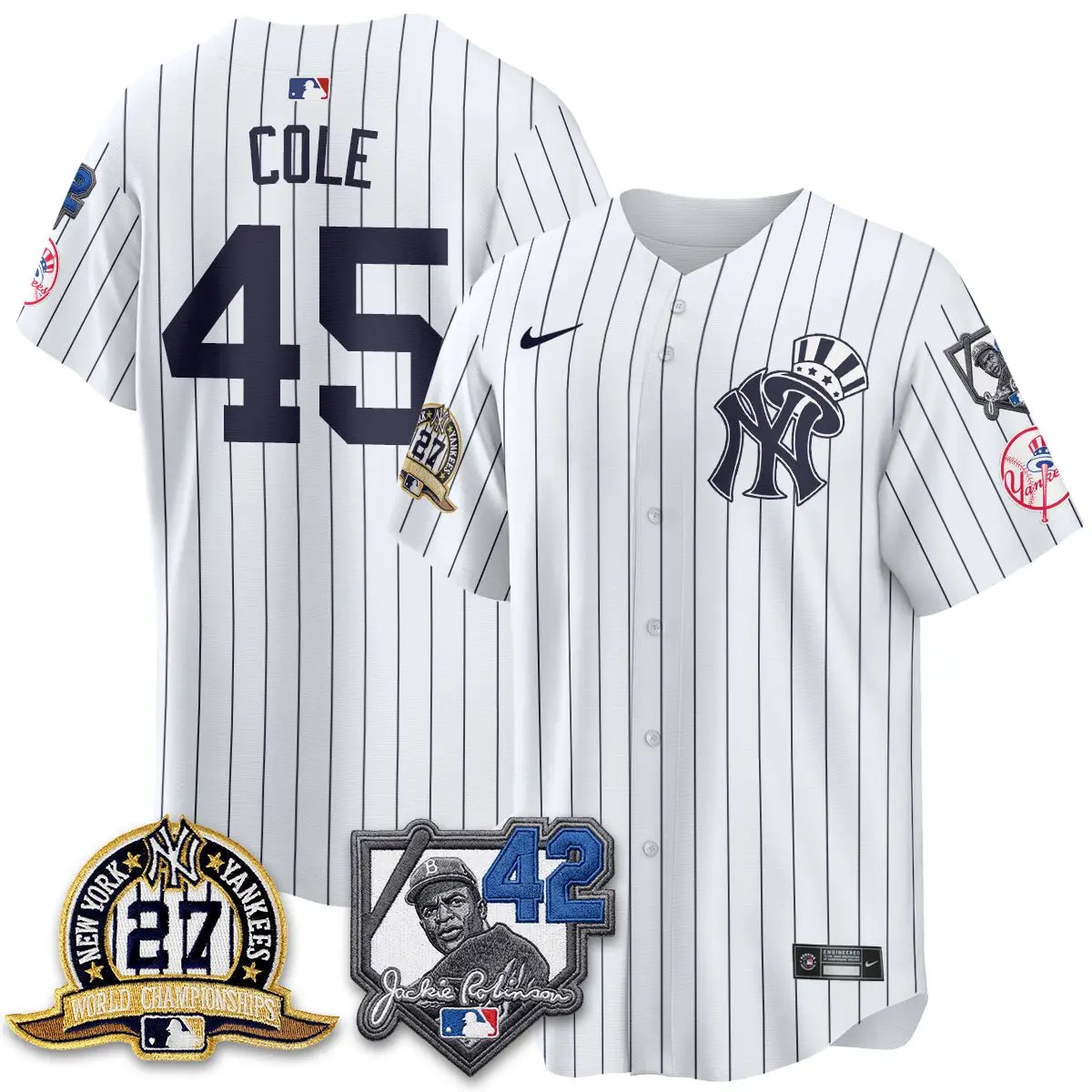 New York Yankees 2026 Jackie Robinson Day Vapor Limited Gold Edition Jersey - All Stitched - V2 by New York Yankees