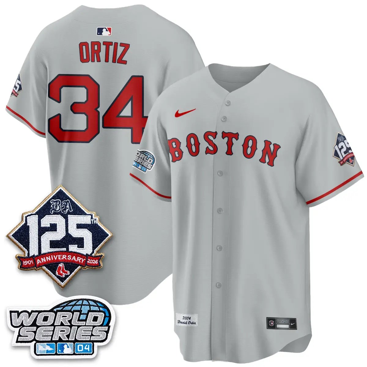 BOS Throwback 2004 Vapor Jersey - Stitched by Boston Red Sox