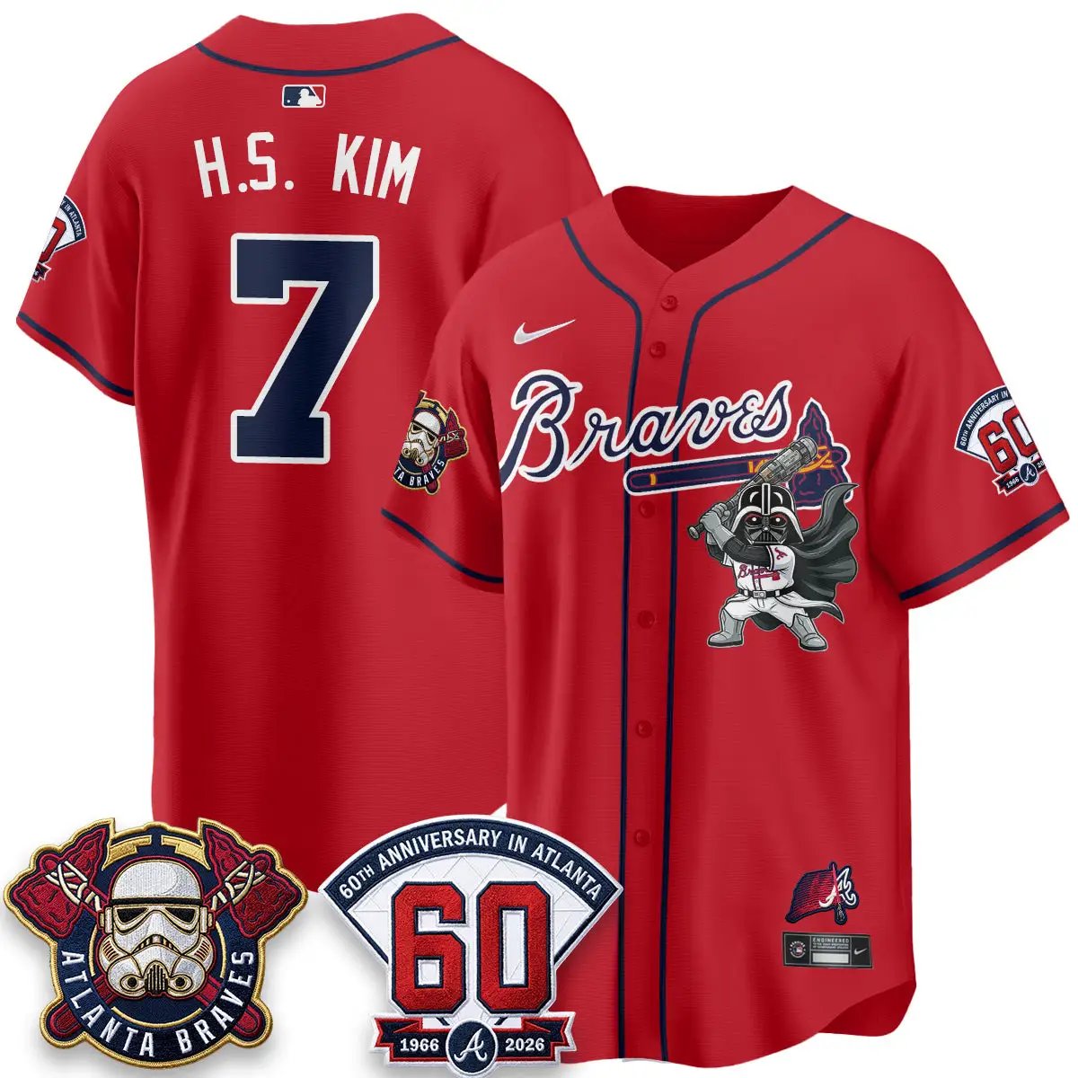 Atlanta Braves x SW Vapor Limited Jersey - Stitched by Atlanta Braves