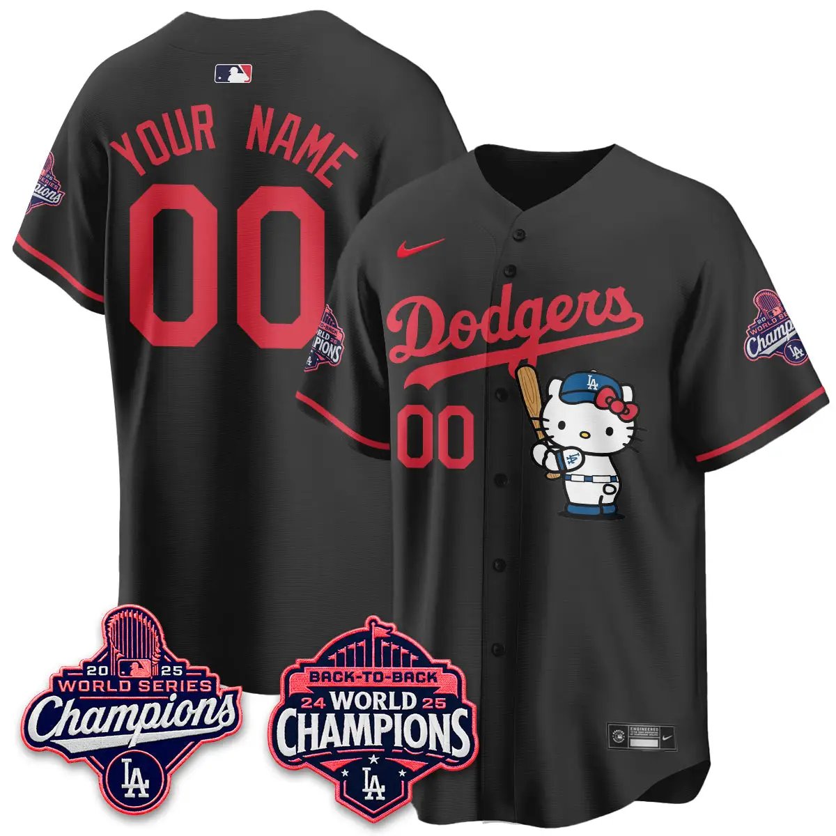 LAD x Hello Kitty Night 2026 Vapor Custom Jersey - All Stitched by Los Angeles Dodgers