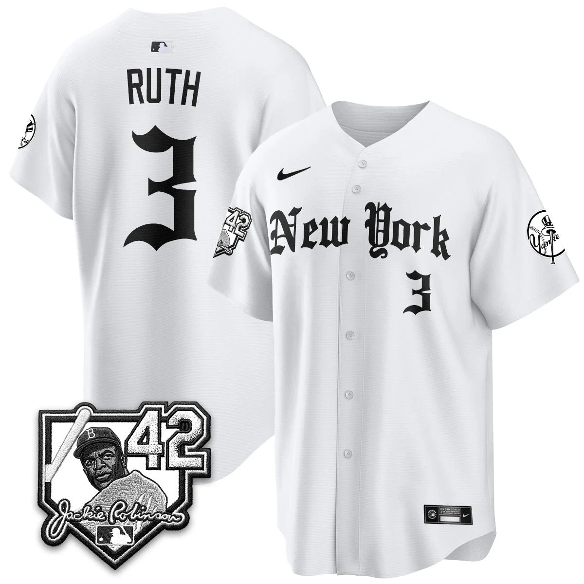 NYY 2026 Jackie Robinson Day Gothic Vapor Limited Jersey - All Stitched by New York Yankees
