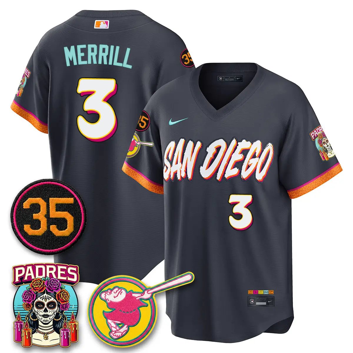 SD 2026 City Connect Vapor Limited Jersey - All Stitched V3 by San Diego Padres