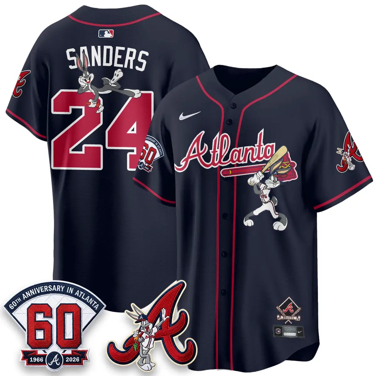 ATL x Bunny Vapor Premier Limited Jersey - Stitched by Atlanta Braves