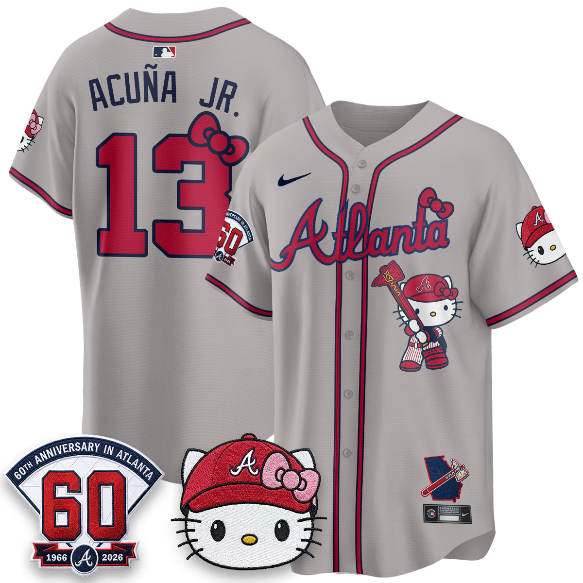 Atlanta Braves x Meow KT 2026 Vapor Limited Jersey - All Stitched by Atlanta Braves
