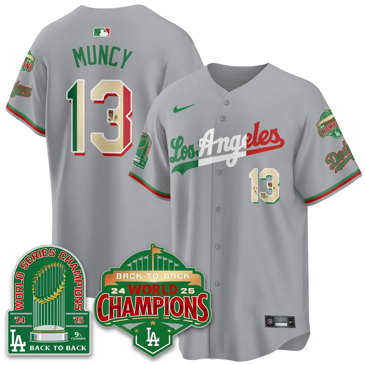 LAD Mexico Vapor Limited Jersey - 9x & B2B Champs - All Stitched by Los Angeles Dodgers