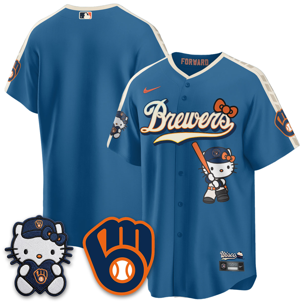 Milwaukee Brewers Meow KT Night Vapor Limited Jersey - All Stitched by Milwaukee Brewers