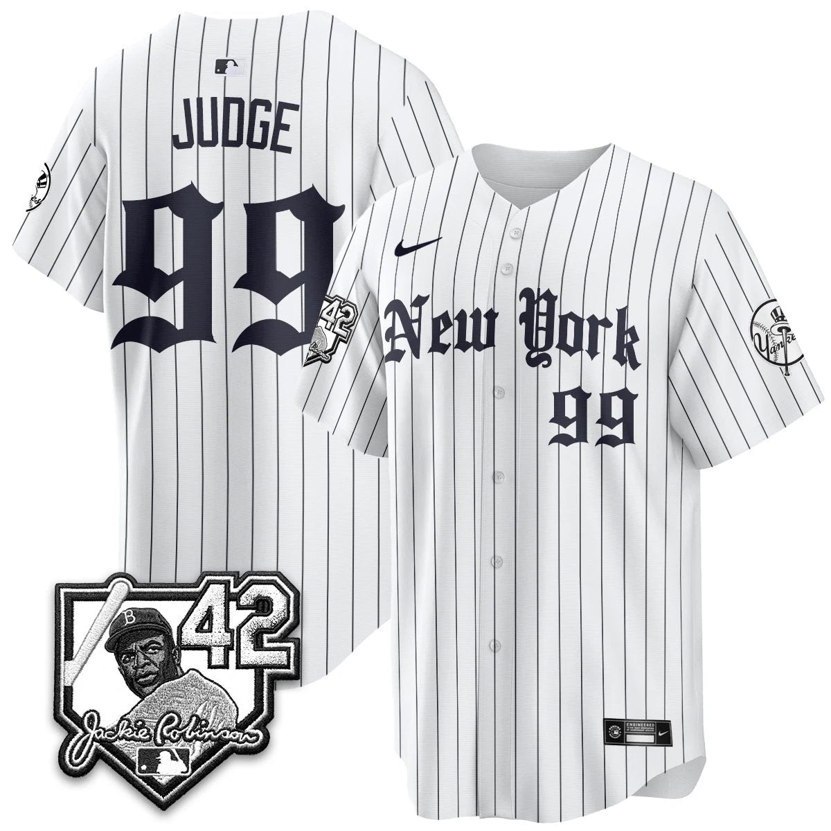 NYY 2026 Jackie Robinson Day Gothic Vapor Limited Jersey - All Stitched by New York Yankees