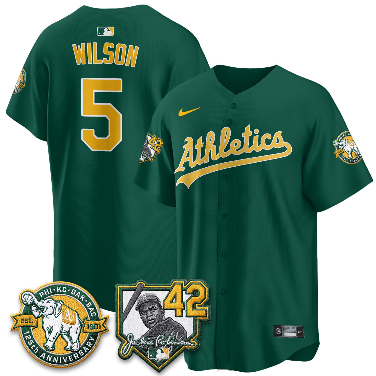 Oakland Athletics 2026 Jackie Robinson Day - Celebrating 125 Years Limited Vapor Jersey - All Stitched by Oakland Athletics
