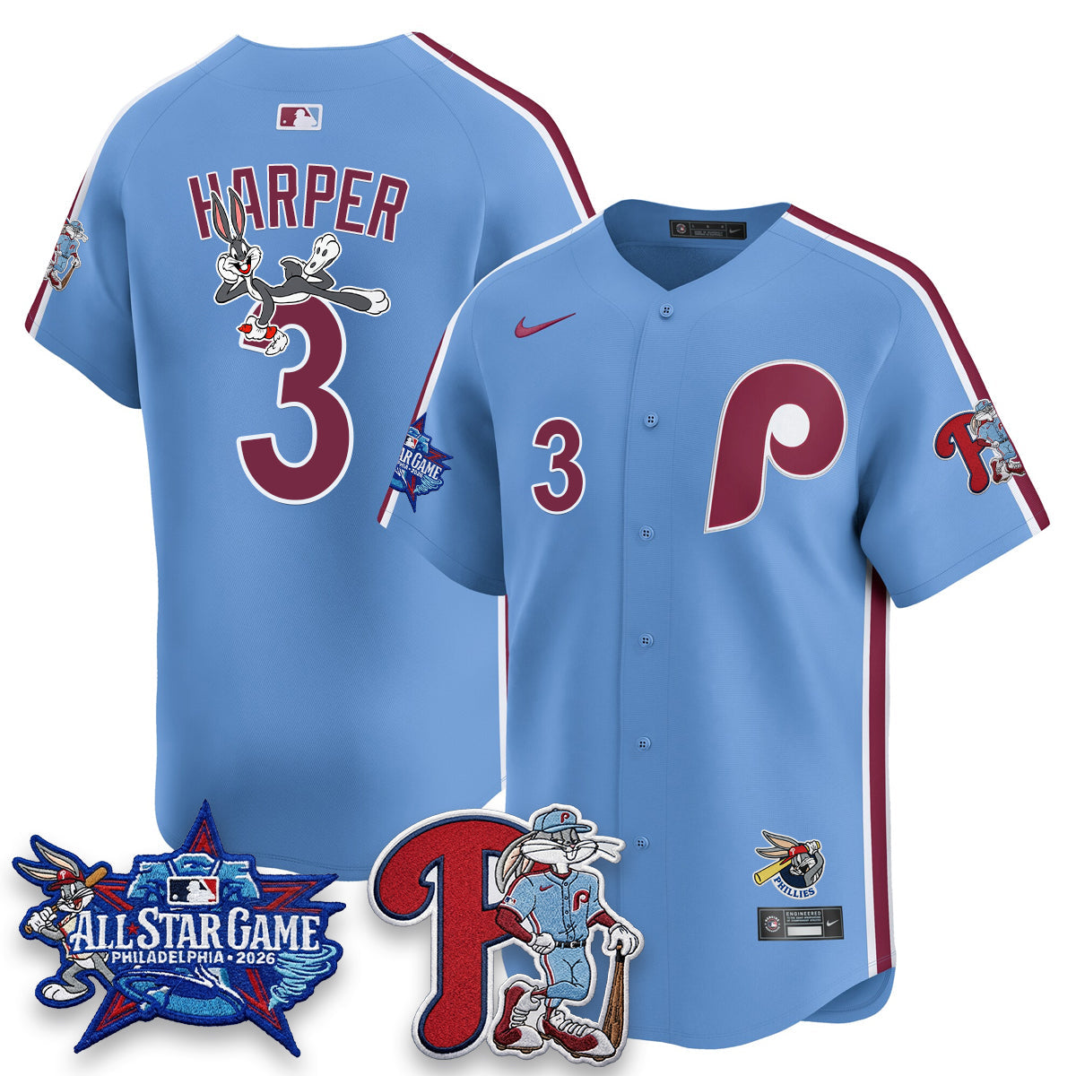 Philadelphia Phillies x Bunny Vapor Premier Limited Jersey - Stitched by Philadelphia Phillies
