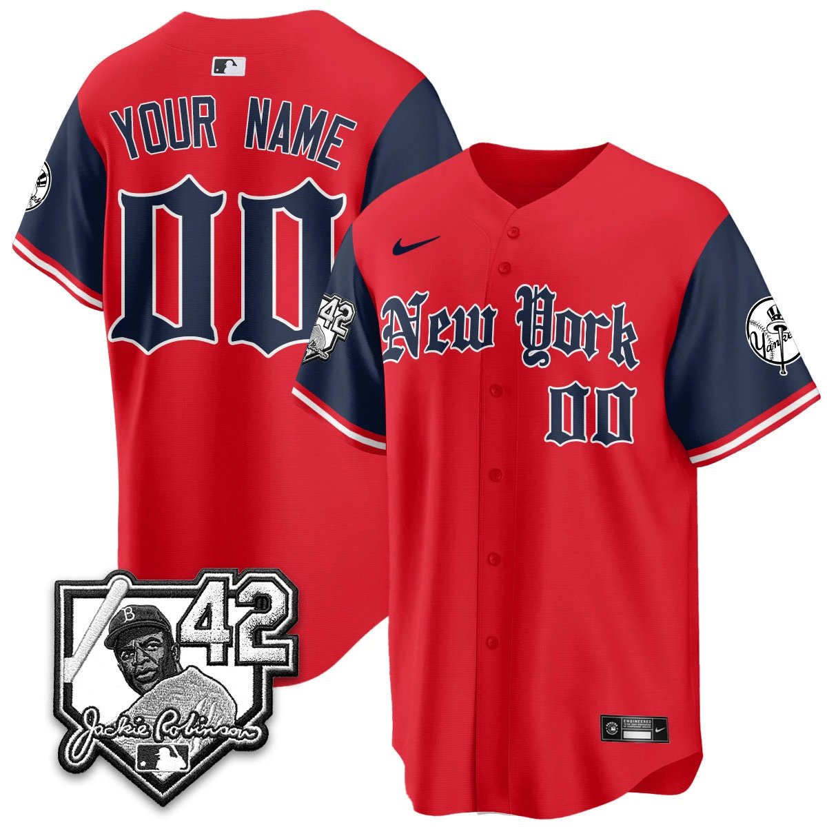 NYY 2026 Jackie Robinson Day Gothic Vapor Custom Limited Jersey - All Stitched by New York Yankees