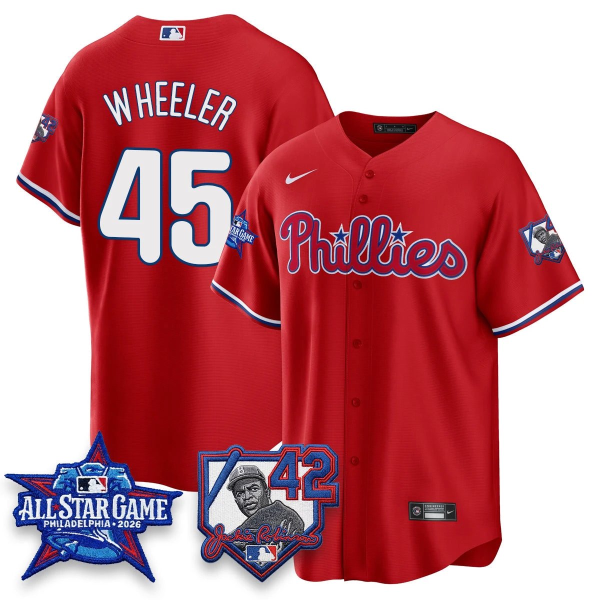 Philadelphia Phillies 2026 Jackie Robinson New Era - All Star Game Vapor Limited Jersey - All Stitched by Philadelphia Phillies