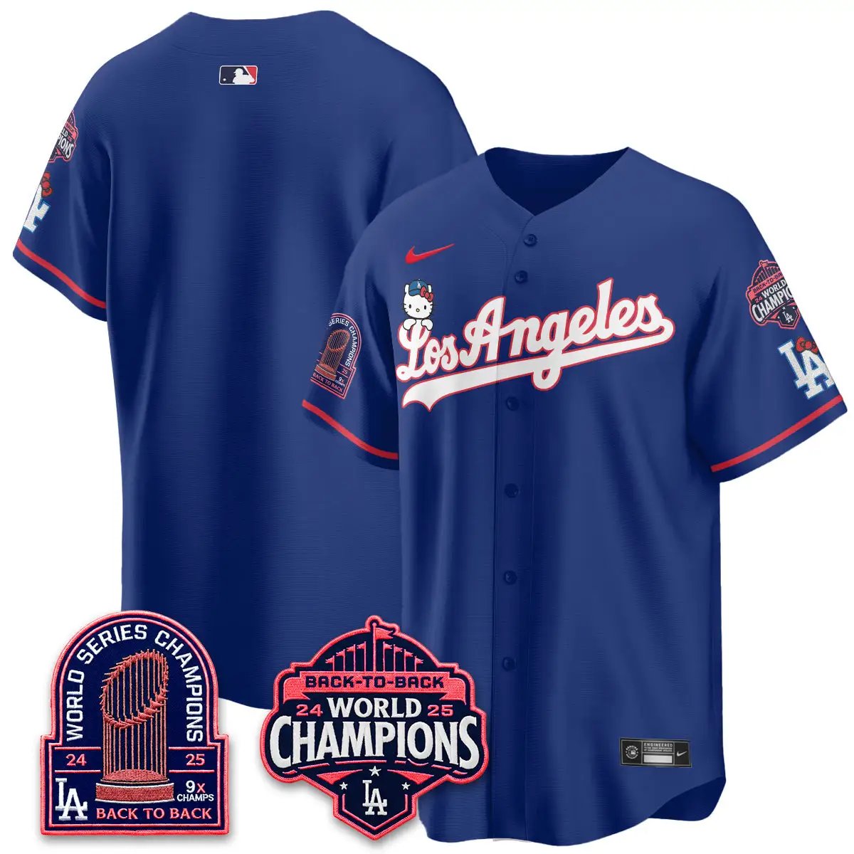 LAD x Hello Kitty Night 2026 Vapor Jersey - All Stitched - V2 by Los Angeles Dodgers