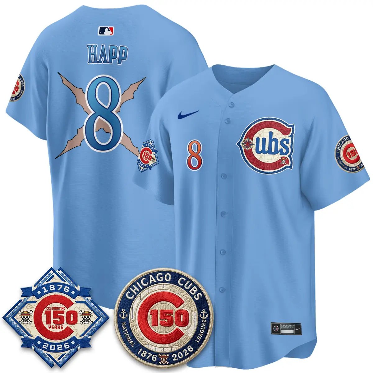 CHC x Japanese Cartoon Limited Jersey - Stitched by Chicago Cubs