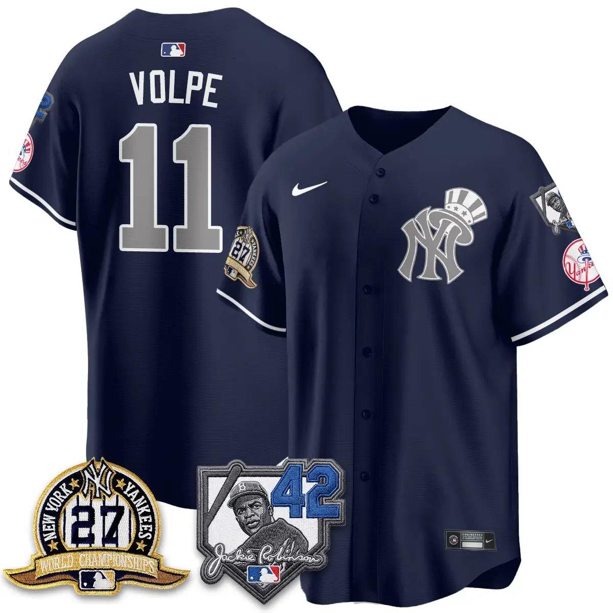 New York Yankees 2026 Jackie Robinson Day Vapor Limited Gold Edition Jersey - All Stitched - V2 by New York Yankees