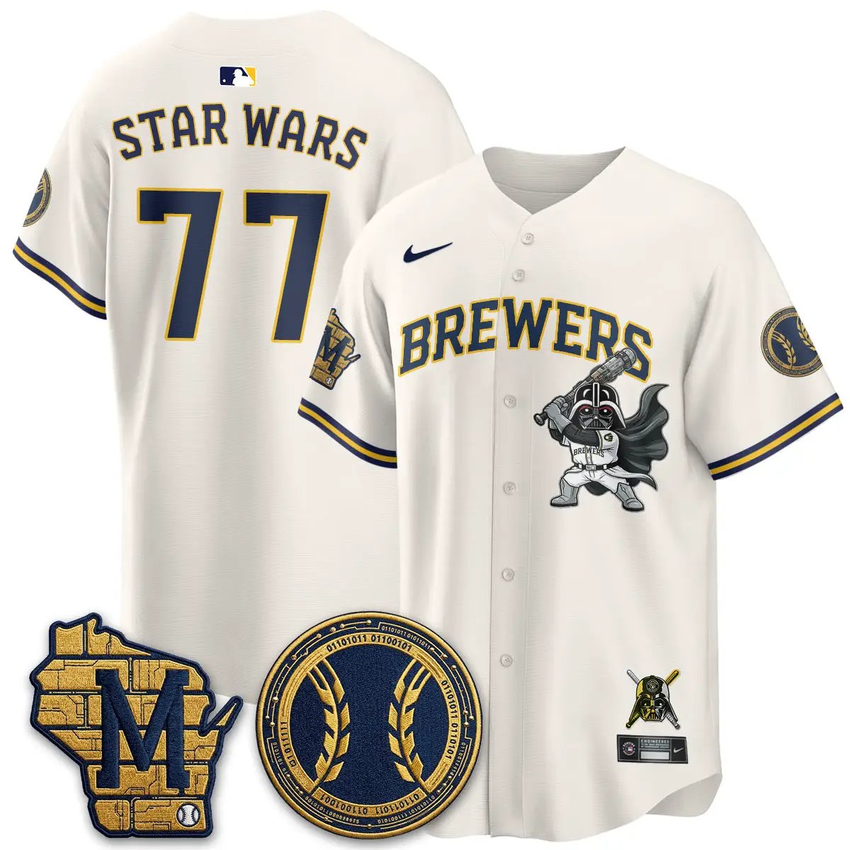 MIL x SW Limited Jersey - Stitched by Milwaukee Brewers