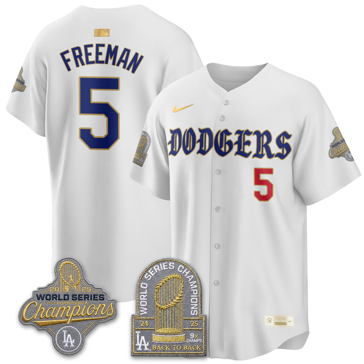 LAD Vapor Limited Jersey - Back to Back 9x Champs - All Stitched by Los Angeles Dodgers