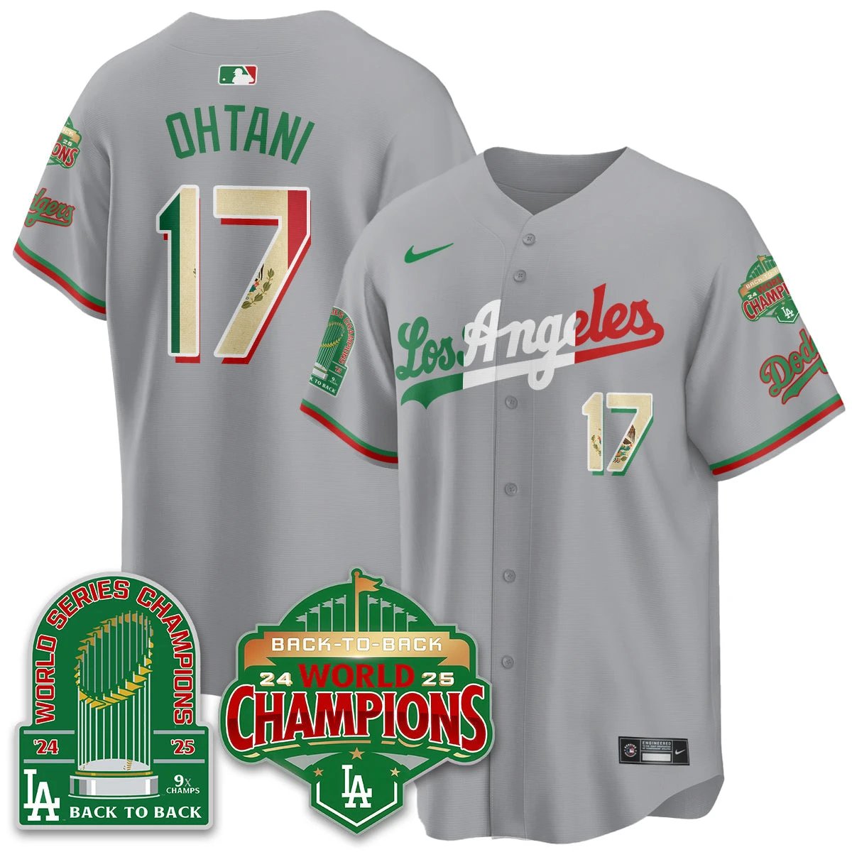 LAD Mexico Vapor Limited Jersey - 9x & B2B Champs - All Stitched by Los Angeles Dodgers