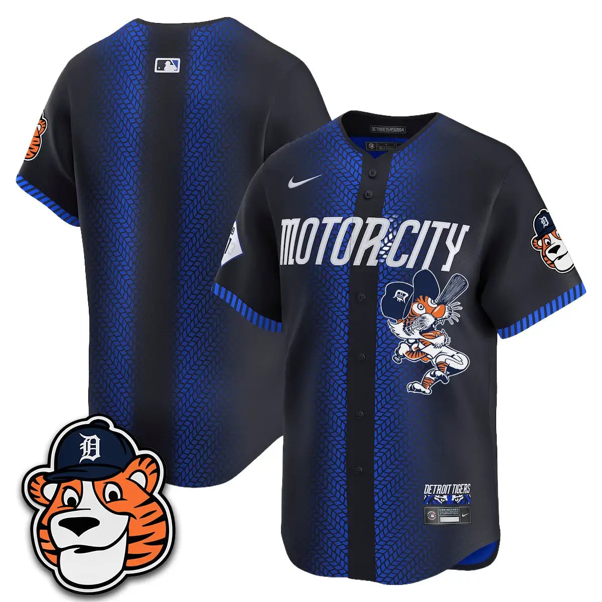 DET Paws Edition Vapor Limited Orange Jersey - Stitched by Detroit Tigers