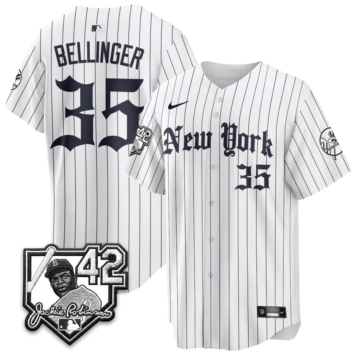 NYY 2026 Jackie Robinson Day Gothic Vapor Limited Jersey - All Stitched by New York Yankees